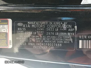 2015 Kia K900 Premium z VIN KNALU4D41F6027488, wystawiony jako Copart lot #65242944 z przebiegiem 102 747 mil mil oraz Szkody całkowita. Historia ofert i sprzedaży dostępna na DreamBid. Obrazek 12.