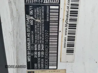 2012 Mercedes-Benz E 350 with VIN WDDKJ5KB4CF140397, listed as a Copart auction lot 56782195 with Not provided miles and Salvage title. Bid and sale history available at DreamBid. Image 12.