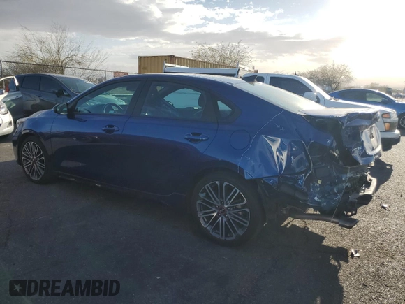 2021 Kia Forte GT with VIN 3KPF44AC4ME274670, listed as a Copart auction lot 47282745 with 31,868 mi miles and Salvage Title. Bid and sale history available at carsss.com. Image 2.
