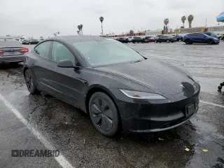 2024 Tesla Model 3 with VIN 5YJ3E1EA9RF867532, listed as a Copart auction lot 47814555 with 2,445 mi miles and Salvage Title. Bid and sale history available at DreamBid. Image 4.