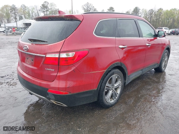 2013 Hyundai Santa Fe Limited with VIN KM8SR4HFXDU016778, listed as a IAAI auction lot 42029308 with 98,456 mi miles. Bid and sale history available at carsss.com. Image 4.