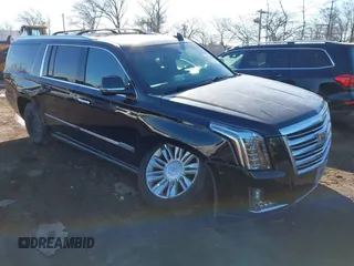2015 Cadillac Escalade ESV Platinum z VIN 1GYS4UKJ4FR732544, wystawiony jako IAAI lot #41429946 z przebiegiem 140 053 mil mil oraz . Historia ofert i sprzedaży dostępna na DreamBid. Obrazek 1.