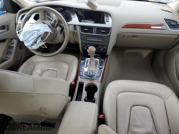 2012 Audi A4 2.0T Premium Plus with VIN WAUFFAFL0CN002562, listed as a Copart auction lot 50195465 with 0 mi miles and Salvage Title. Bid and sale history available at carsss.com. Image 8.