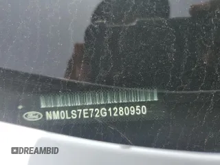 2016 Ford Transit Connect XL with VIN NM0LS7E72G1280950, listed as a Copart auction lot 57559465 with 84,630 mi miles and Salvage title. Bid and sale history available at DreamBid. Image 13.