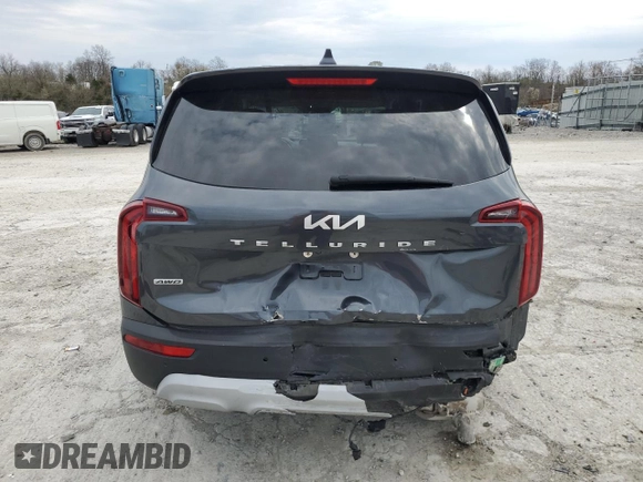 2022 Kia Telluride LX with VIN 5XYP2DHCXNG200934, listed as a Copart auction lot 50776385 with 93,430 mi miles and Salvage title. Bid and sale history available at DreamBid. Image 6.