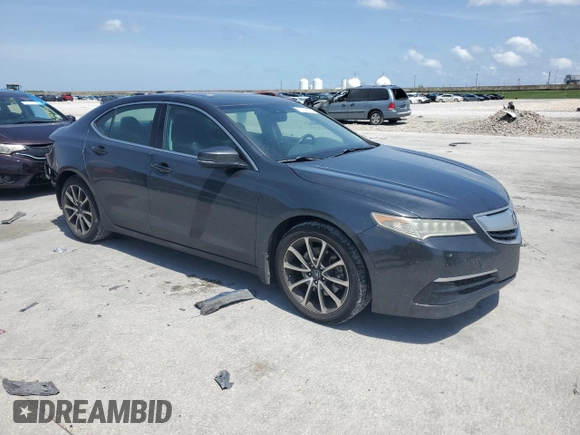 2016 Acura TLX Technology with VIN 19UUB2F58GA003079, listed as a Copart auction lot 55555105 with 148,295 mi miles and Salvage title. Bid and sale history available at DreamBid. Image 4.