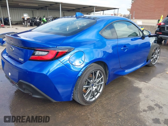 2023 Subaru BRZ Premium with VIN JF1ZDBB16P9703126, listed as a IAAI auction lot 41153982 with 22,593 mi miles. Bid and sale history available at carsss.com. Image 4.