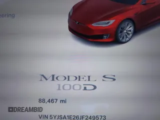 2018 Tesla Model S 75D with VIN 5YJSA1E26JF249573, listed as a IAAI auction lot 42748801 with 88,467 mi miles and . Bid and sale history available at DreamBid. Image 7.