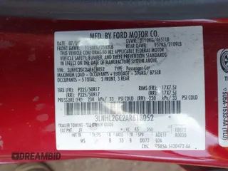 2010 Lincoln MKZ with VIN 3LNHL2GC2AR618052, listed as a IAAI auction lot 42079454 with 109,093 mi miles and . Bid and sale history available at DreamBid. Image 9.
