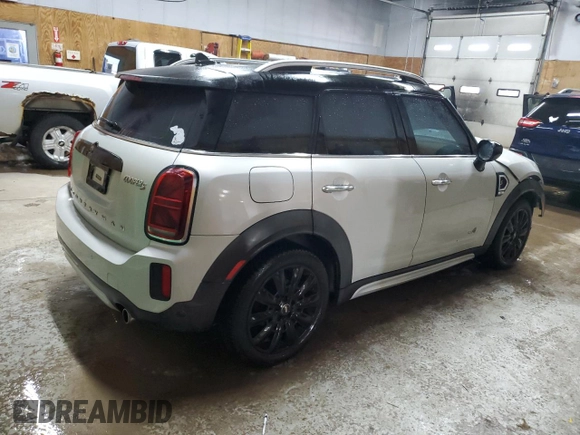 2021 MINI Countryman Cooper S with VIN WMZ83BR09M3M48203, listed as a Copart auction lot 41382705 with 60,844 mi miles and Salvage title. Bid and sale history available at DreamBid. Image 3.