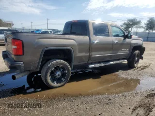 2015 GMC Sierra 2500HD available WiFi Denali with VIN 1GT120E87FF623120, listed as a Copart auction lot 44894325 with 0 mi miles and Salvage Title. Bid and sale history available at carsss.com. Image 3.