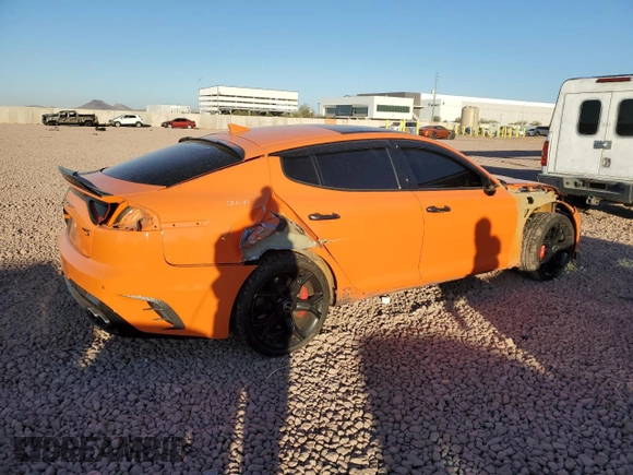 2019 Kia Stinger GT with VIN KNAE35LC9K6071100, listed as a Copart auction lot 44145015 with 76,659 mi miles and Salvage Title. Bid and sale history available at DreamBid. Image 3.