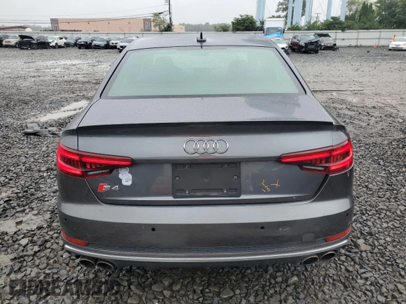 2019 Audi S4 Premium Plus with VIN WAUB4AF44KA118902, listed as a Copart auction lot 64625044 with 75,042 mi miles and Salvage Title. Bid and sale history available at carsss.com. Image 6.