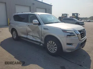 2021 Nissan Armada SV with VIN JN8AY2AD8M9661419, listed as a Copart auction lot 62631524 with 76,739 mi miles and Salvage Title. Bid and sale history available at carsss.com. Image 4.