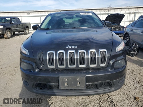 2015 Jeep Cherokee Sport with VIN 1C4PJMAB0FW773656, listed as a Copart auction lot 45496485 with 201,241 mi miles and Salvage Title. Bid and sale history available at carsss.com. Image 5.