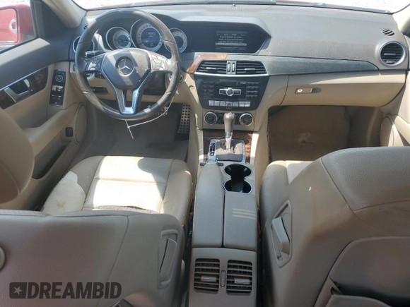 2014 Mercedes-Benz C 250 Sport with VIN WDDGF4HB6ER309832, listed as a Copart auction lot 61725615 with 123,341 mi miles and Salvage title. Bid and sale history available at DreamBid. Image 8.