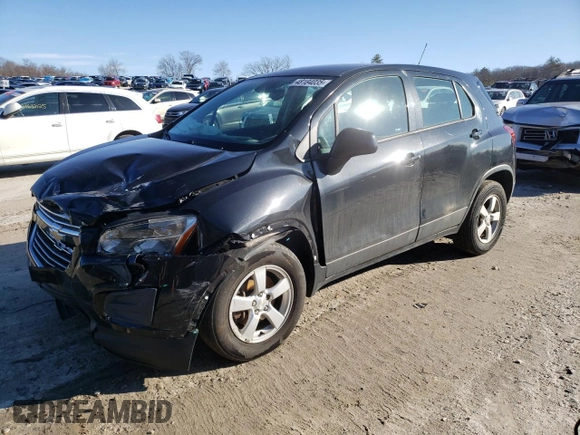 2016 Chevrolet Trax LS with VIN KL7CJNSB4GB655151, listed as a Copart auction lot 48184035 with 75,067 mi miles and Salvage Title. Bid and sale history available at carsss.com. Image 1.