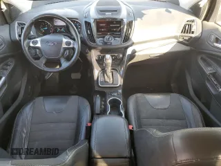 2013 Ford Escape Titanium with VIN 1FMCU0J90DUD23778, listed as a Copart auction lot 43647835 with 130,558 mi miles and Salvage Title. Bid and sale history available at carsss.com. Image 8.