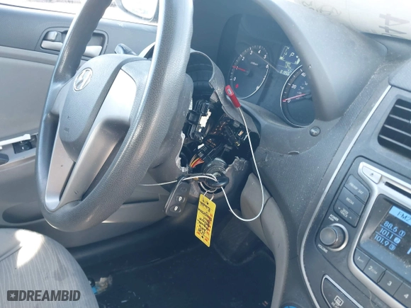 2016 Hyundai Accent SE with VIN KMHCT4AE1GU137050, listed as a IAAI auction lot 41743944 with 81,956 mi miles. Bid and sale history available at carsss.com. Image 12.