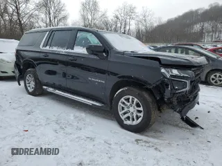 2024 Chevrolet Suburban LT z VIN 1GNSKCKD2RR249498, wystawiony jako Copart lot #46279295 z przebiegiem 18 566 mil mil oraz Czysty tytuł • Clean title. Historia ofert i sprzedaży dostępna na DreamBid. Obrazek 4.