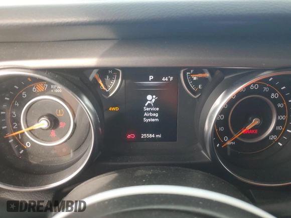 2023 Jeep Wrangler Sport S with VIN 1C4HJXDN5PW573692, listed as a Copart auction lot 42982875 with 25,584 mi miles and Salvage Title. Bid and sale history available at DreamBid. Image 9.