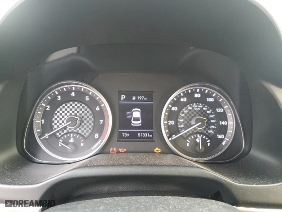2020 Hyundai Elantra SE with VIN KMHD74LF8LU020722, listed as a Copart auction lot 76400364 with 51,331 mi miles and Salvage Title. Bid and sale history available at carsss.com. Image 9.