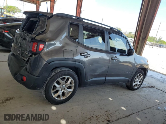 2018 Jeep Renegade Latitude with VIN ZACCJABB8JPG65397, listed as a Copart auction lot 57747975 with 91,714 mi miles and Salvage title. Bid and sale history available at DreamBid. Image 3.