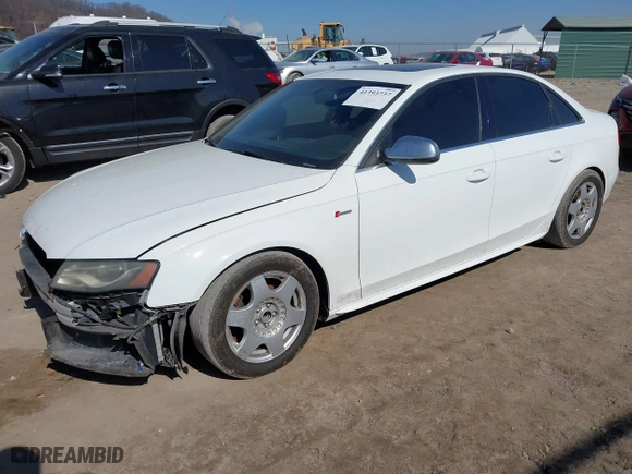 2012 Audi S4 Premium Plus with VIN WAUDGAFL2CA100391, listed as a IAAI auction lot 41393737 with 133,125 mi miles. Bid and sale history available at carsss.com. Image 2.
