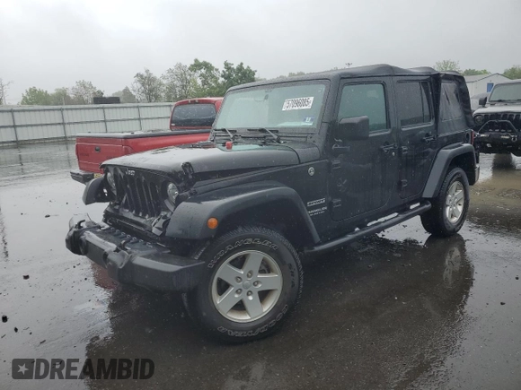 2017 Jeep Wrangler Unlimited Sport with VIN 1C4BJWDG8HL707809, listed as a Copart auction lot 57096085 with 34,959 mi miles and Salvage title. Bid and sale history available at DreamBid. Image 1.