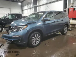 2021 Honda Pilot EX-L with VIN 5FNYF6H53MB095651, listed as a Copart auction lot 43171055 with 35,869 mi miles and Salvage Title. Bid and sale history available at carsss.com. Image 1.