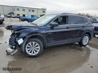2019 Volkswagen Tiguan SE with VIN 3VV3B7AX3KM044832, listed as a Copart auction lot 47323425 with 63,256 mi miles and Salvage Title. Bid and sale history available at carsss.com. Image 1.