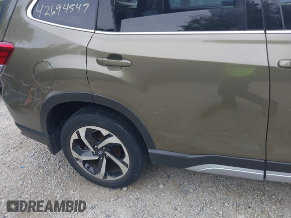 2023 Subaru Forester Touring with VIN JF2SKARC6PH400678, listed as a IAAI auction lot 42694547 with 14,484 mi miles and . Bid and sale history available at DreamBid. Image 20.