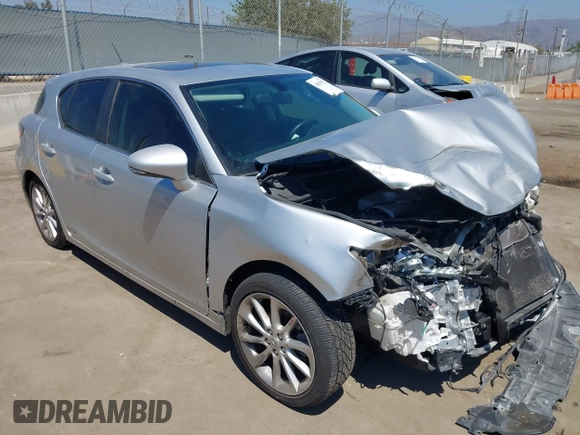 2013 Lexus CT 200h with VIN JTHKD5BH0D2135310, listed as a IAAI auction lot 40105012 with 101,930 mi miles and . Bid and sale history available at DreamBid. Image 1.