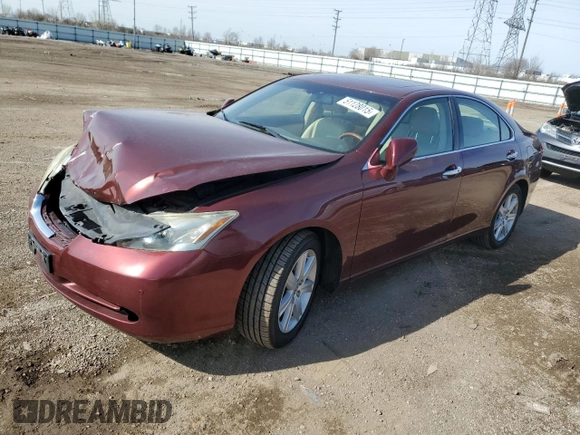 2007 Lexus ES 350 with VIN JTHBJ46G472005264, listed as a Copart auction lot 51128015 with 216,646 mi miles and Salvage Title. Bid and sale history available at carsss.com. Image 1.