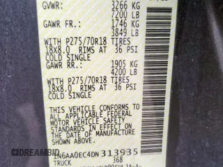 2013 Nissan Titan SV with VIN 1N6AA0EC4DN313935, listed as a Copart auction lot 57950695 with 246,851 mi miles and Salvage title. Bid and sale history available at DreamBid. Image 12.
