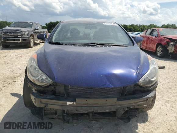 2013 Hyundai Elantra GLS with VIN 5NPDH4AE9DH281672, listed as a Copart auction lot 61760935 with 74,730 mi miles and Salvage title. Bid and sale history available at DreamBid. Image 5.