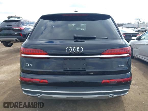 2020 Audi Q7 Premium with VIN WA1AXAF74LD011455, listed as a IAAI auction lot 41674599 with 37,561 mi miles. Bid and sale history available at carsss.com. Image 17.