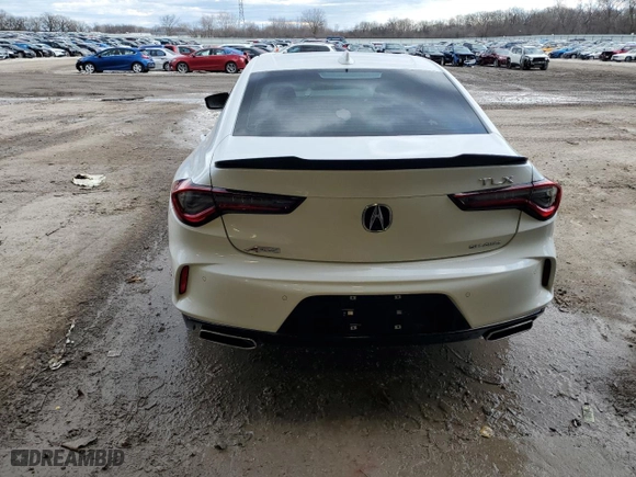 2023 Acura TLX w/A-Spec Package with VIN 19UUB6F53PA001876, listed as a Copart auction lot 47190255 with 30,771 mi miles and Salvage Title. Bid and sale history available at carsss.com. Image 6.