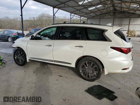2019 Infiniti QX60 Luxe with VIN 5N1DL0MNXKC558675, listed as a Copart auction lot 44579435 with 45,657 mi miles and Salvage title. Bid and sale history available at DreamBid. Image 2.