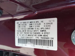 2016 Acura TLX with VIN 19UUB1F32GA000977, listed as a IAAI auction lot 41626510 with 124,916 mi miles. Bid and sale history available at carsss.com. Image 9.