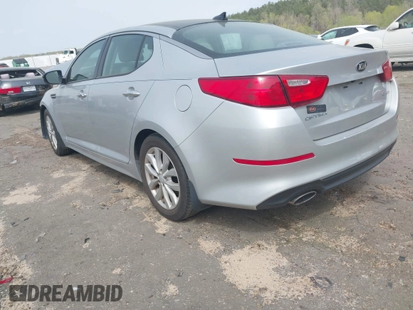 2015 Kia Optima EX with VIN 5XXGN4A77FG501283, listed as a IAAI auction lot 41836864 with 19,875 mi miles. Bid and sale history available at carsss.com. Image 3.