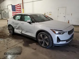 2023 Polestar 2 with VIN YSMEG3KA8PL159810, listed as a Copart auction lot 75907054 with 0 mi miles and Salvage Title. Bid and sale history available at carsss.com. Image 4.