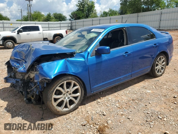 2012 Ford Fusion SE with VIN 3FAHP0HA7CR258439, listed as a Copart auction lot 56538845 with Not provided miles and Salvage title. Bid and sale history available at DreamBid. Image 1.