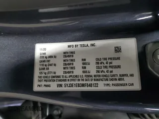2021 Tesla Model 3 Long Range z VIN 5YJ3E1EB3MF848122, wystawiony jako Copart lot #56423005 z przebiegiem 57 619 mil mil oraz Szkoda całkowita • Salvage title. Historia ofert i sprzedaży dostępna na DreamBid. Obrazek 12.