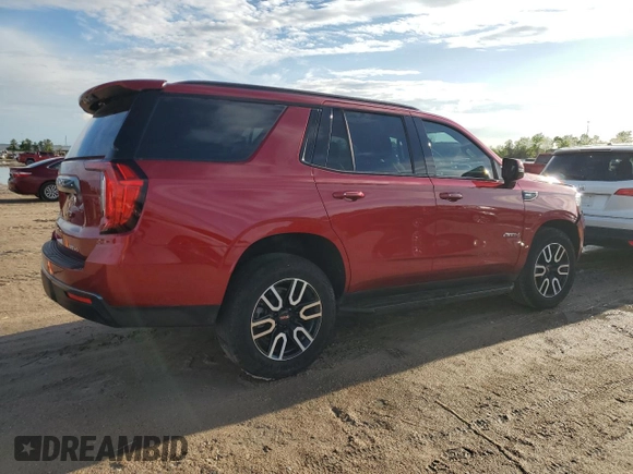 2023 GMC Yukon AT4 with VIN 1GKS2CKD7PR470556, listed as a Copart auction lot 51233645 with 30,735 mi miles and Salvage Title. Bid and sale history available at carsss.com. Image 3.