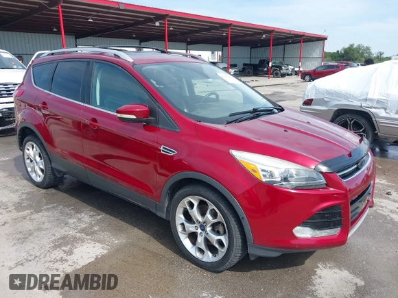 2013 Ford Escape Titanium with VIN 1FMCU0J98DUC93235, listed as a IAAI auction lot 42253289 with 107,030 mi miles and . Bid and sale history available at DreamBid. Image 1.