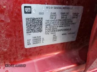 2023 Chevrolet Silverado 1500 RST with VIN 1GCUDEE8XPZ230913, listed as a Copart auction lot 85033514 with 43,617 mi miles and Salvage Title. Bid and sale history available at DreamBid. Image 15.