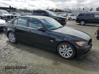 2007 BMW 3 Series 328i with VIN WBAVC53507FZ78374, listed as a Copart auction lot 49245645 with 89,084 mi miles and Salvage Title. Bid and sale history available at carsss.com. Image 4.