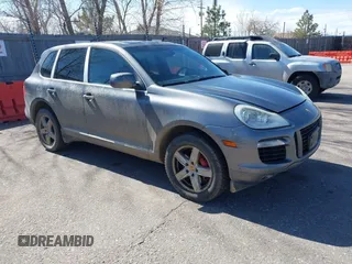 2008 Porsche Cayenne Turbo with VIN WP1AC29P48LA81584, listed as a IAAI auction lot 41805382 with 152,025 mi miles. Bid and sale history available at carsss.com. Image 1.