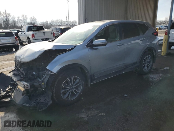 2021 Honda CR-V EX-L with VIN 2HKRW2H83MH664510, listed as a Copart auction lot 46502225 with 117,917 mi miles and Salvage Title. Bid and sale history available at carsss.com. Image 1.